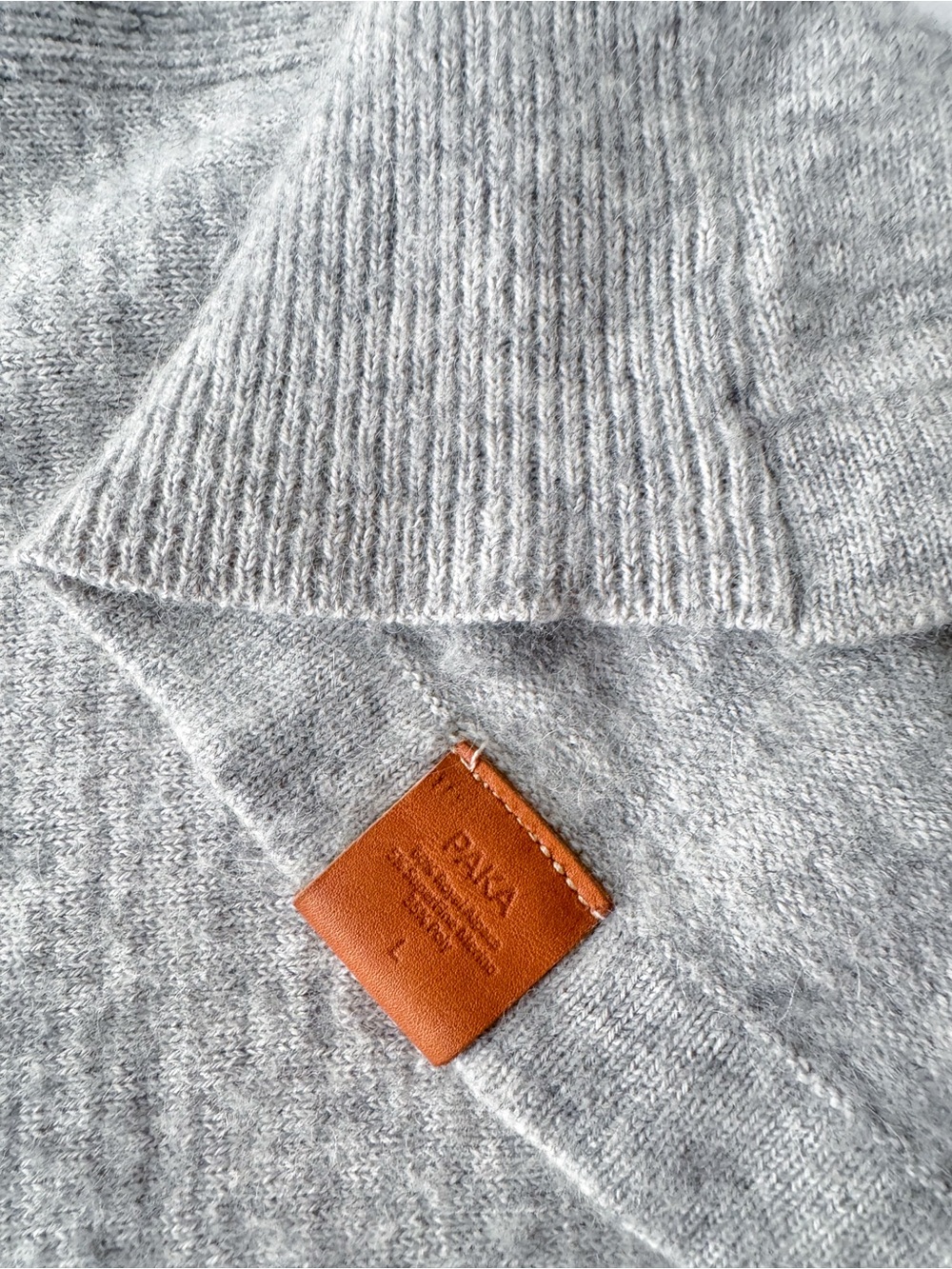 PAKA The Hoodie Royal Alpaca Sweater in Light Grey - Picture 12 of 14